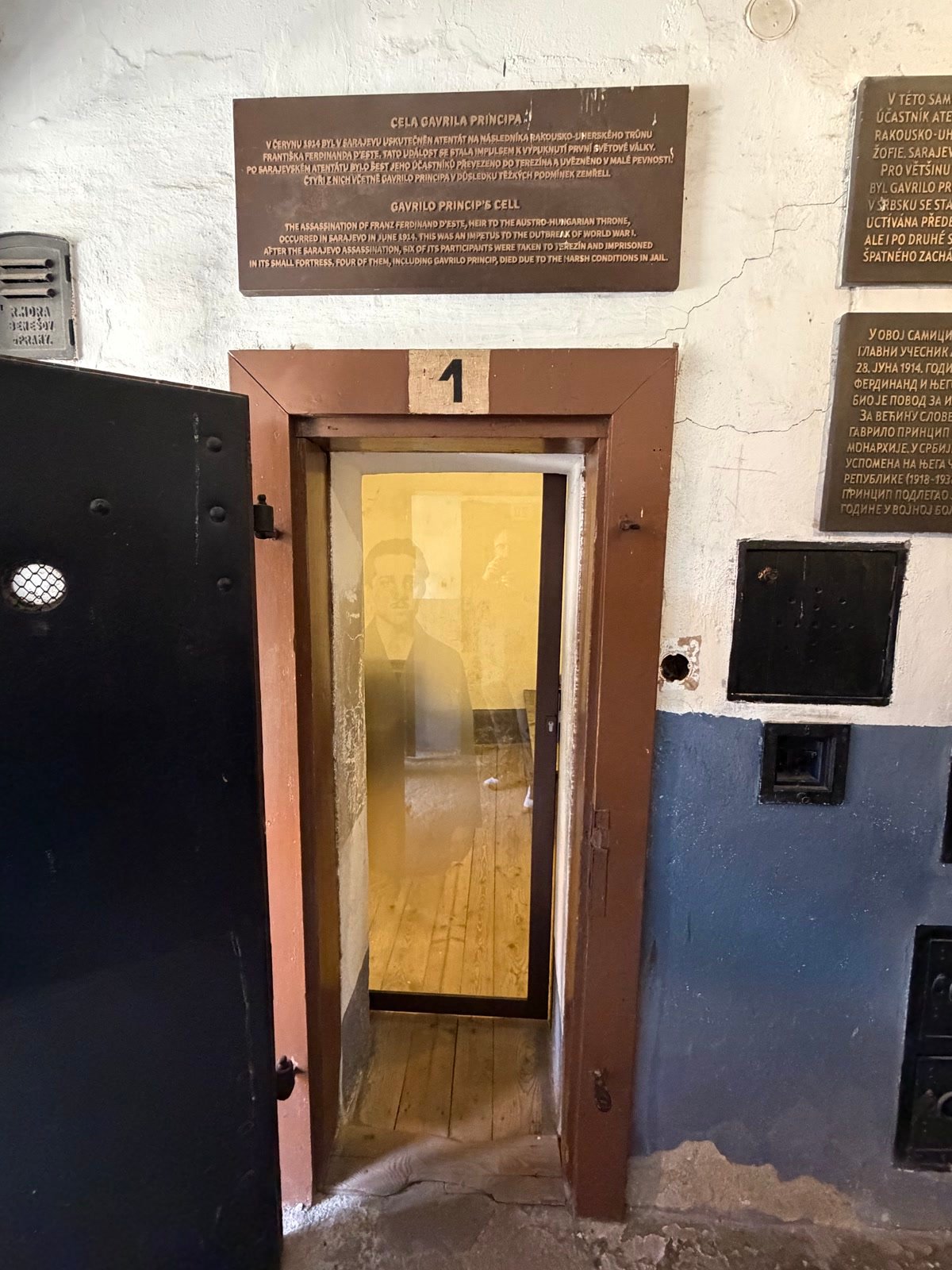 Gavrilo Princip's cell — assassin of Archduke Franz Ferdinand